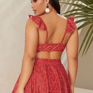 Red polka dot bathing suit ♥️